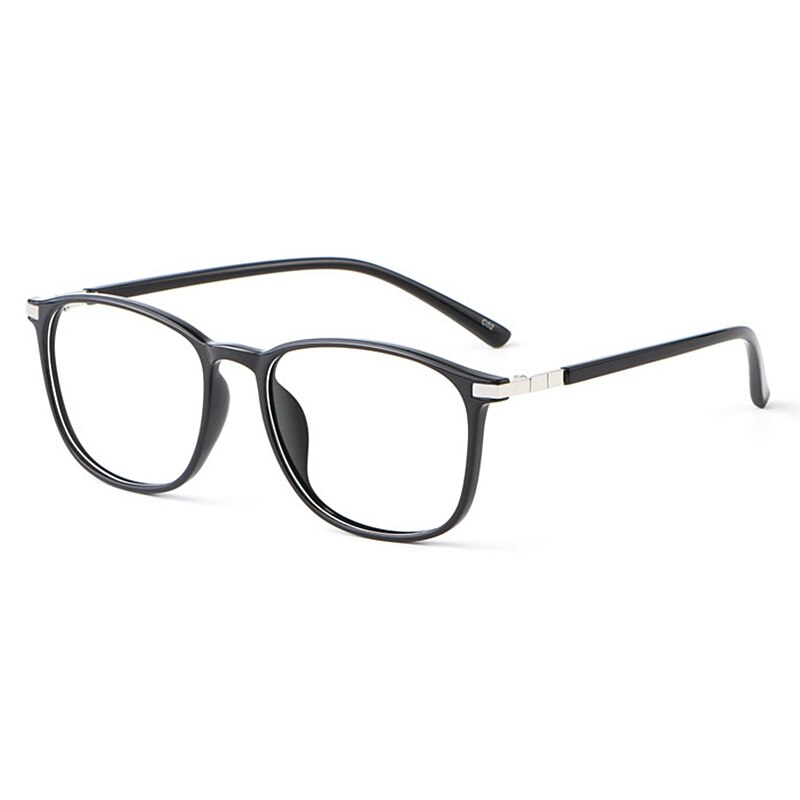 Yimaruili Unisex Full Rim TR 90 Resin Round Frame Eyeglasses 6621 Full Rim Yimaruili Eyeglasses Black  