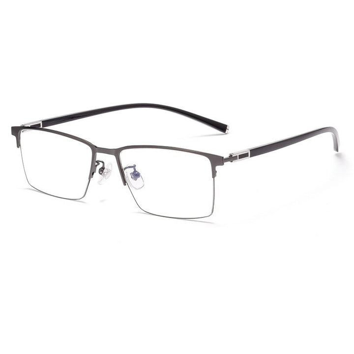Yimaruili Men's Full Rim Titanium Alloy Frame Eyeglasses  P9832 Full Rim Yimaruili Eyeglasses Gun  