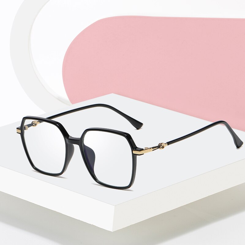 Hotony Women's Full Rim TR 90 Resin Square Frame Eyeglasses Lk303 Full Rim Hotony   