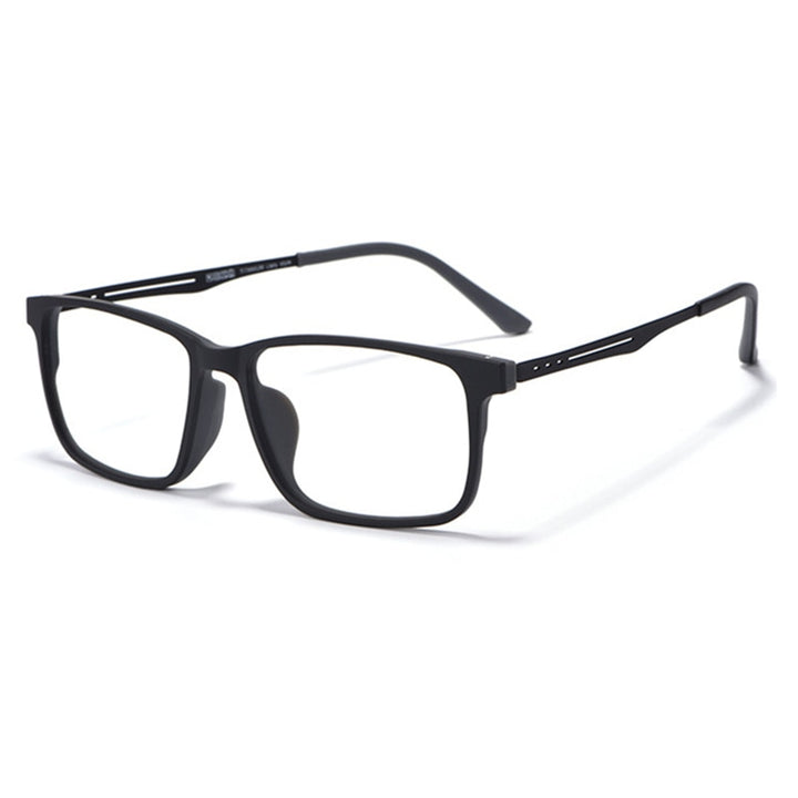 Hotony Unisex Full Rim TR 90 Square Frame Titanium Temple Eyeglasses 8838 Full Rim Hotony gray  