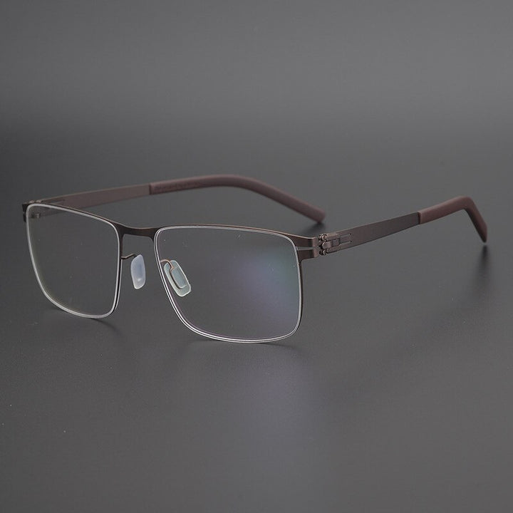 Gatenac Unisex Full Rim Square Titanium Alloy Screwless Frame Eyeglasses Gxyj655 Full Rim Gatenac 1  