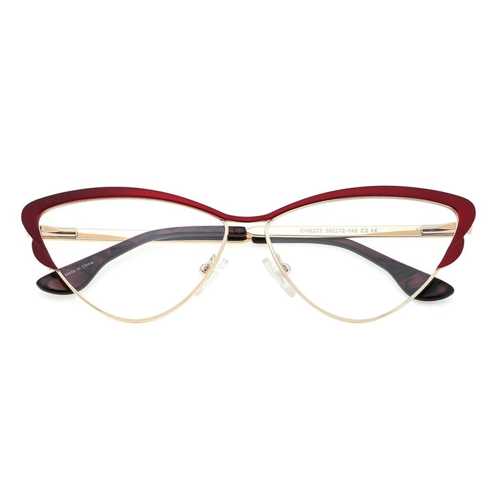 Laoyehui Women's Eyeglasses Cat Eye Reading Glasses Ch8272 Reading Glasses Laoyehui 0 Red 