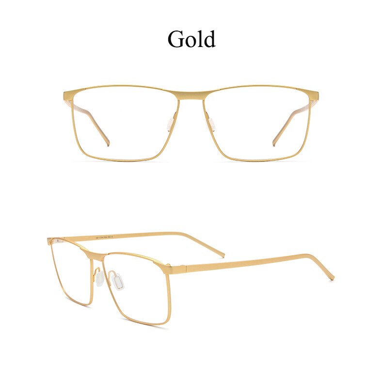Unisex Full Rim Titanium Frame Eyeglasses Br18526 Full Rim Bclear Gold  