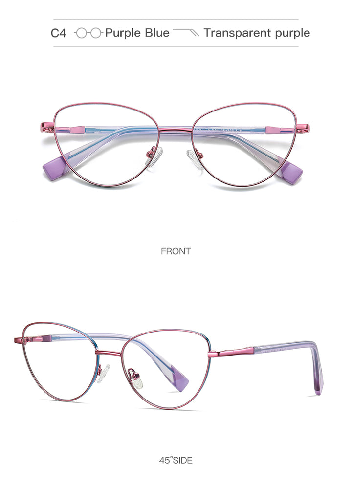 Gmei Women's Full Rim Alloy Cat Eye Frame Eyeglasses 3020 Full Rim Gmei Optical   