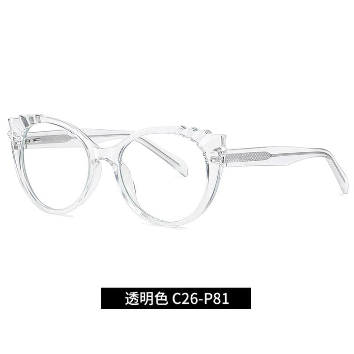 Reven Jate Women's Eyeglasses 3510 Tr-90 Cat Eye Full Rim Flexible Full Rim Reven Jate transparent  