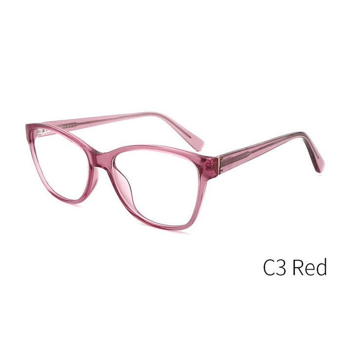 Kansept Women's Full Rim Cat Eye Acetate Frame Eyeglasses Fg6002 Full Rim Kansept Pink  