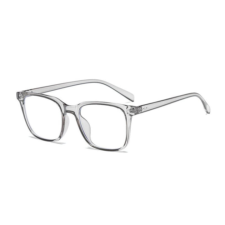 Hotony Unisex Full Rim Square TR 90 Frame Eyeglasses 6328 Full Rim Hotony Transparent grey  