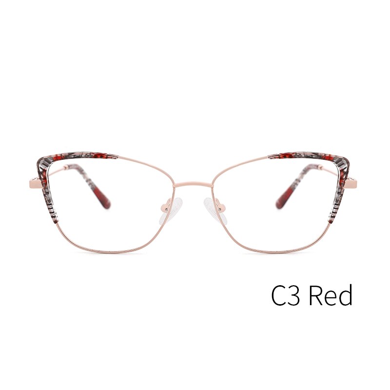 Kansept Women's Full Rim Cat Eye Stainless Steel Frame Eyeglasses Ms8124 Full Rim Kansept MS8124C3  