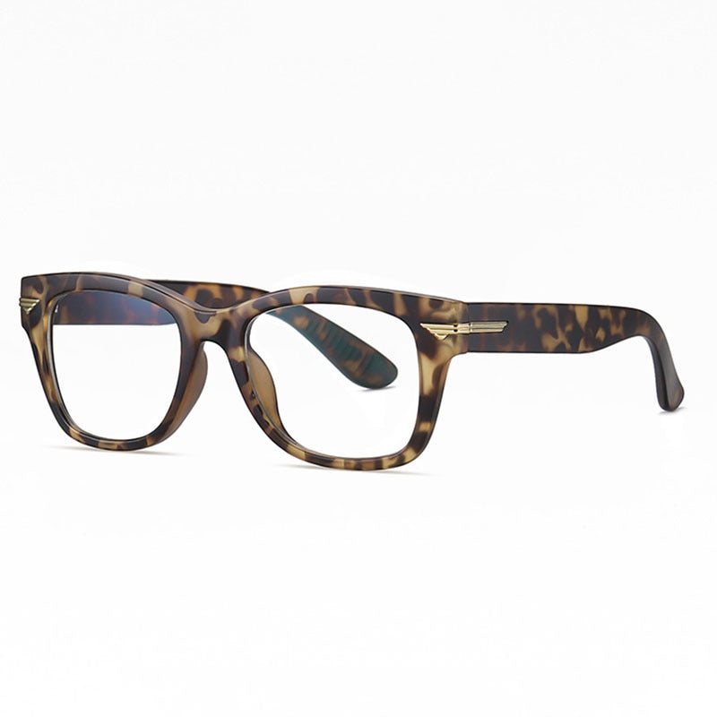 Hotochki Unisex Full Rim Plastic Frame Eyeglasses Tr3393 Full Rim Hotochki Matte Leopard C177  