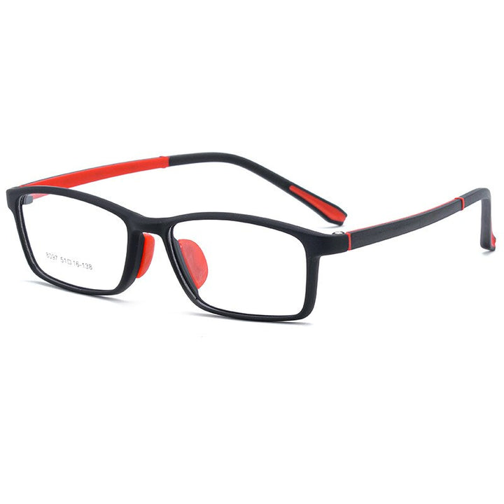 Aissuarvey Children's Rectangular Full Rim Sports Frame Unisex Eyeglasses 8097 Sport Eyewear Aissuarvey Eyeglasses Red  