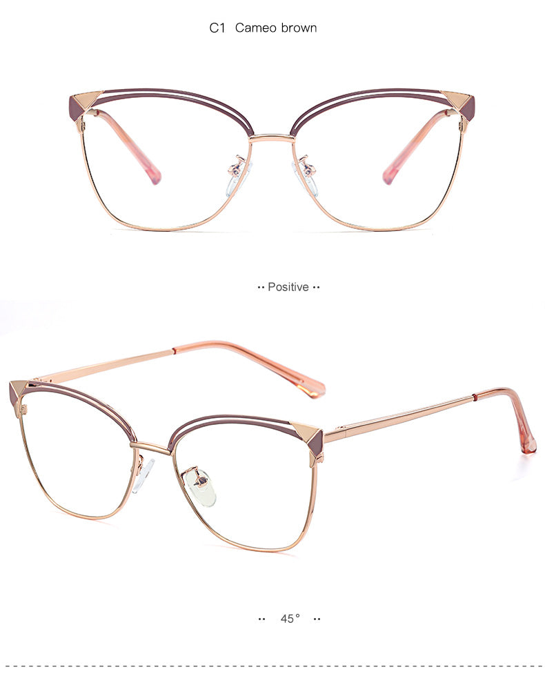 Hotony Women's Full Rim Square Alloy Frame Eyeglasses 95780 Full Rim Hotony   