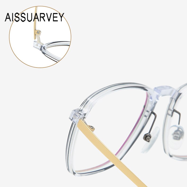 Aissuarvey Titanium Acetate Frame Unisex Full Rim Eyeglasses Full Rim Aissuarvey Eyeglasses   