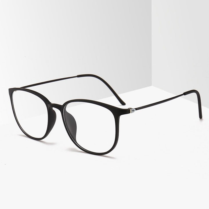 Unisex Full Rim Eyeglasses Ultra-Light TR90 Frame 2212 Full Rim Bclear matte black  