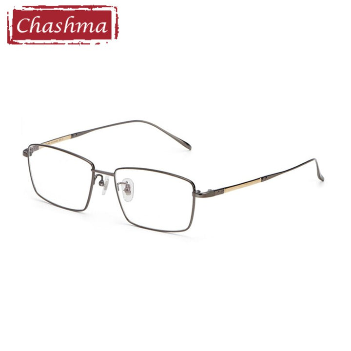 Men's Eyeglasses Pure Titanium 1045 Frame Chashma Gray  