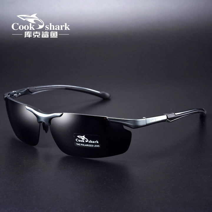 Cookshark Brand Men's Sunglasses Polarized Driving Hipster 8016 Sunglasses Cook Shark Gray  