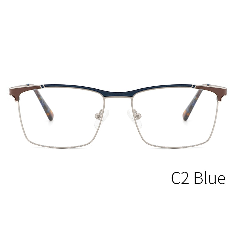 Kansept Men's Full Rim Square Stainless Steel Frame Eyeglasses 202107 Full Rim Kansept 202107C2  