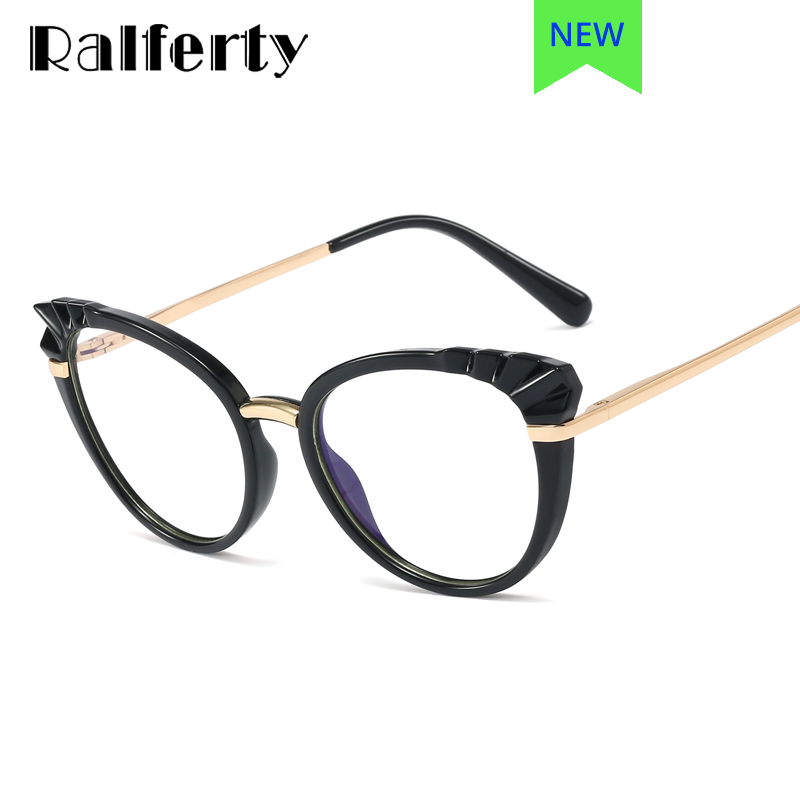 Ralferty Women's Full Rim Cat Eye Tr 90 Eyeglasses F95701 Full Rim Ralferty   
