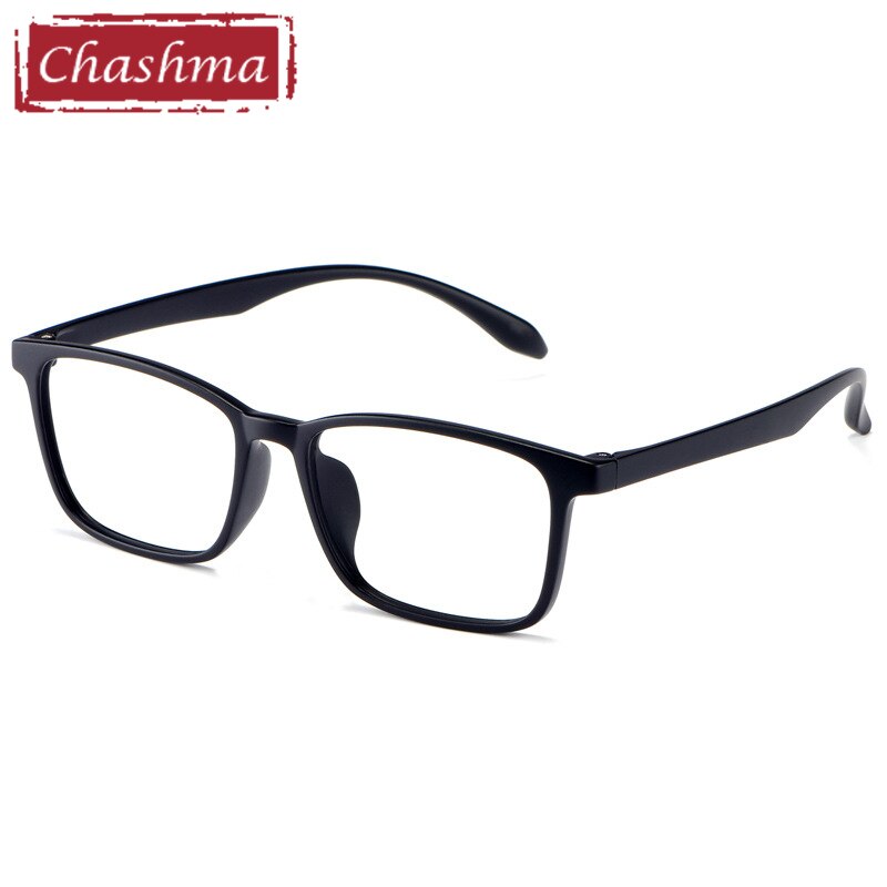 Unisex Eyeglasses Plastic Titanium TR90 Light Flexible 3058 Frame Chashma Matte Black  