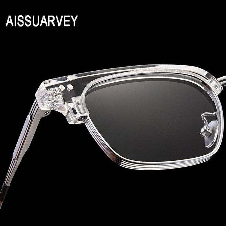 Aissuarvey Acetate Titanium Full Horn Rim Rectangle Frame Eyeglasses Frame Aissuarvey Eyeglasses   