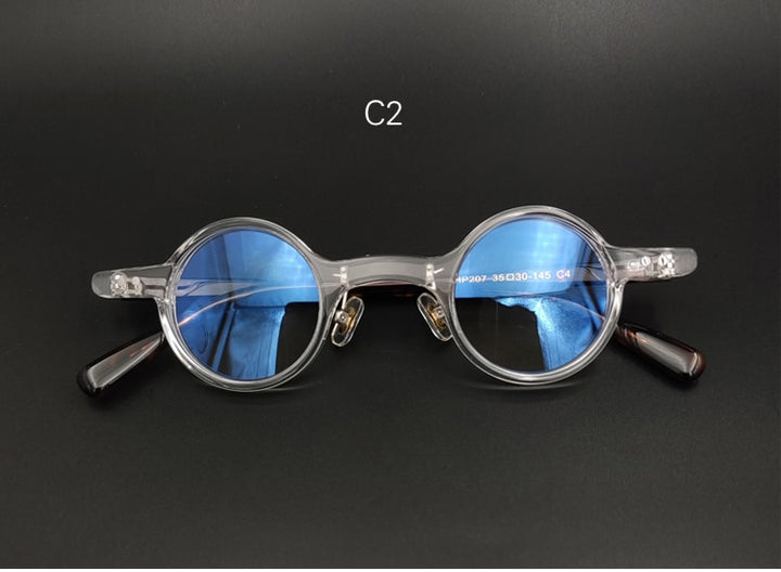 Unisex Small Round Eyeglasses Acetate Frame Optional Customizable Lenses Frame Yujo C2 China 
