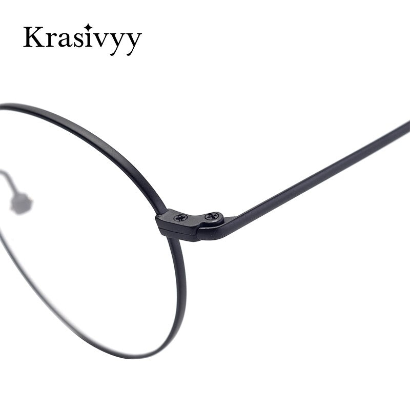 Krasivyy Unisex Full Rim Round Titanium Eyeglasses Kr16052 Full Rim Krasivyy   