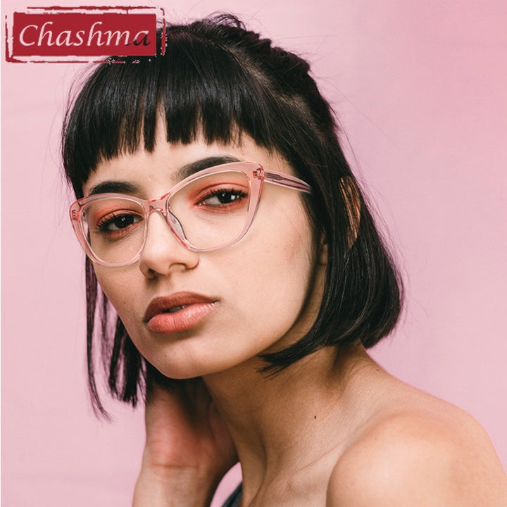 Women's Eyeglasses Cat Eye Acetate 2004 Frame Chashma   