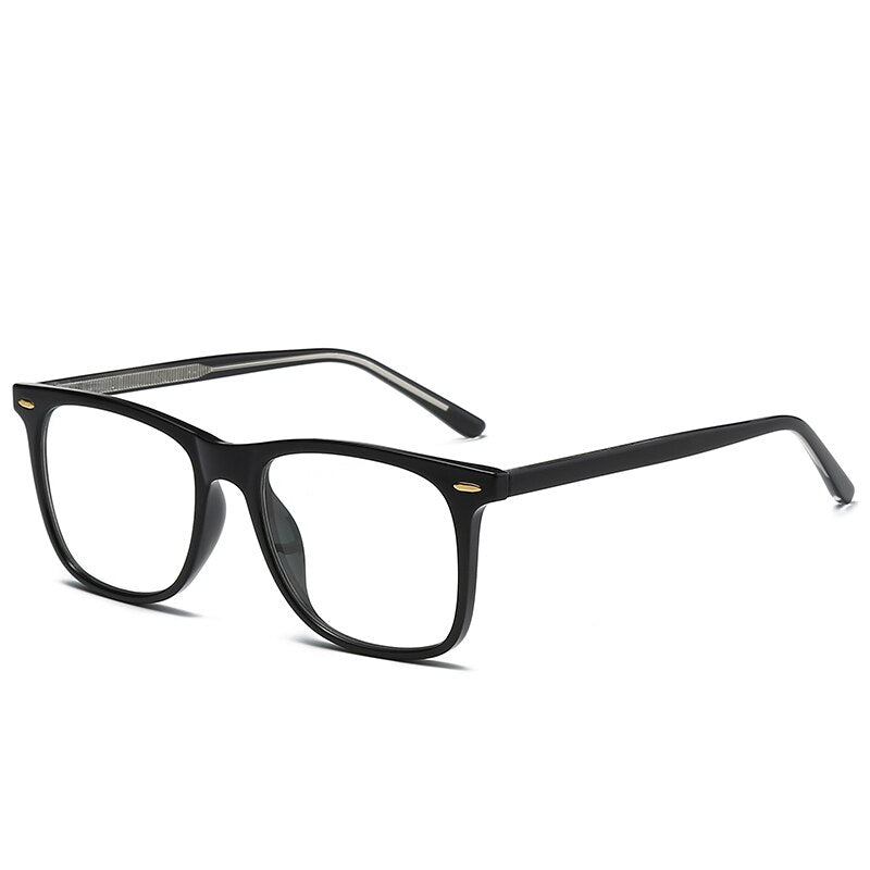 Oveliness Unisex Full Rim Square Tr 90 Titanium Eyeglasses Pf2024 Full Rim Oveliness black  