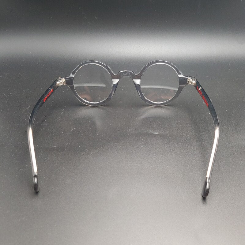 Unisex Transparent Small Round Reading Glasses Acetate Frame B002-6 Reading Glasses Yujo   