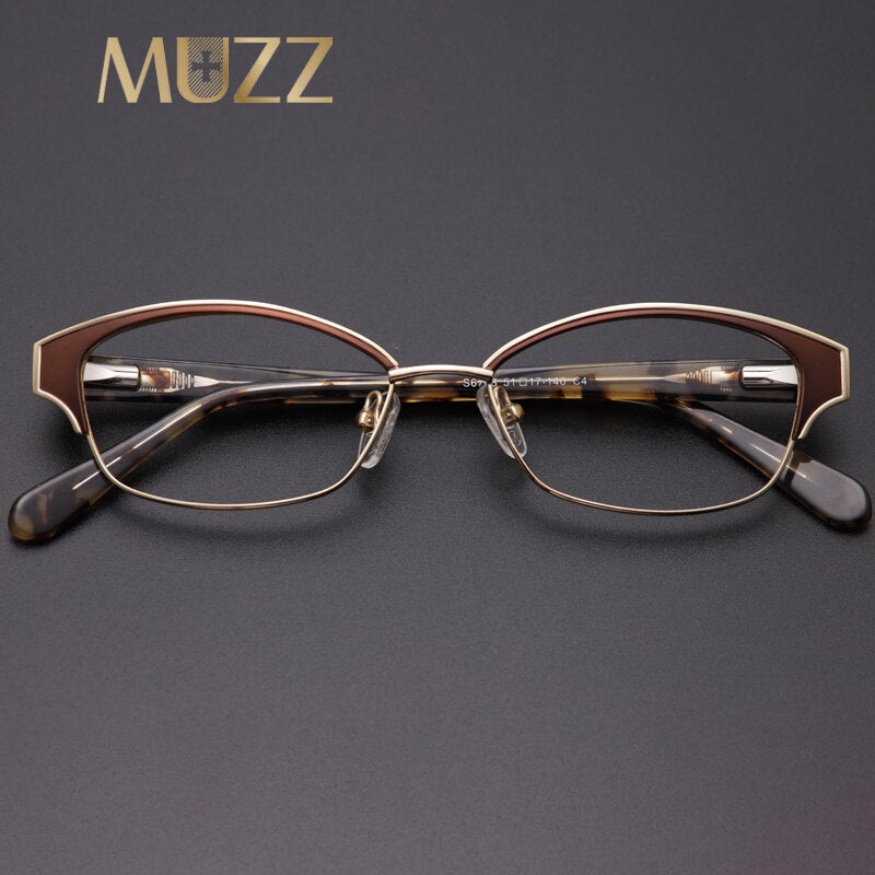 Muzz Women's Full Rim Cat Eye Alloy Ultem Frame Eyeglasses S6768 Full Rim Muzz   