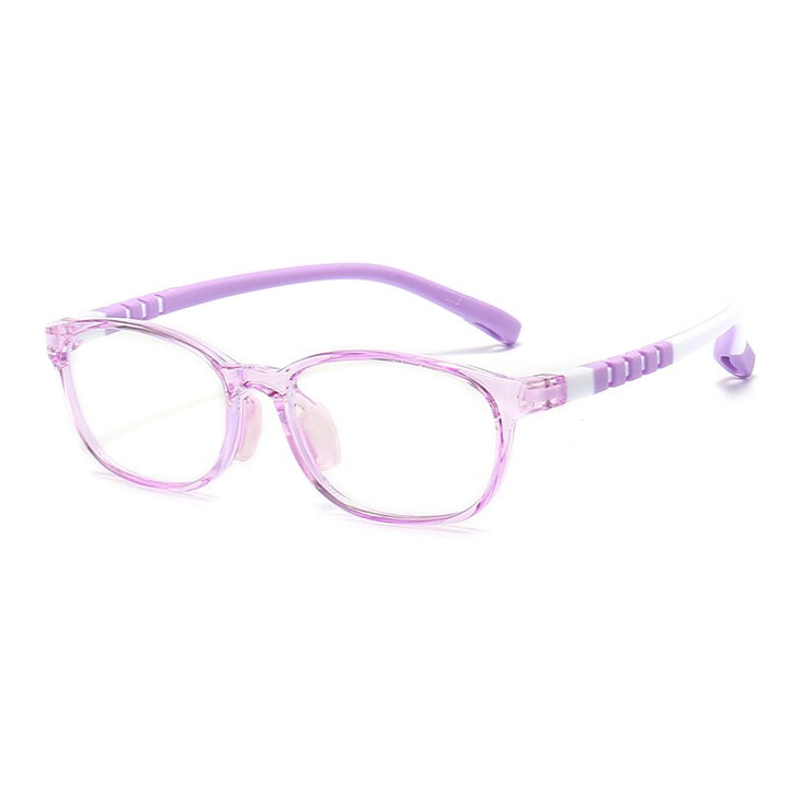 Oveliness Unisex Children's Full Rim Square Tr 90 Titanium Eyeglasses Trd109 Full Rim Oveliness c5 purple  