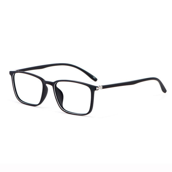 Hotony Unisex Full Rim Square TR 90 Resin Frame Eyeglasses 6633 Full Rim Hotony Matte Black  