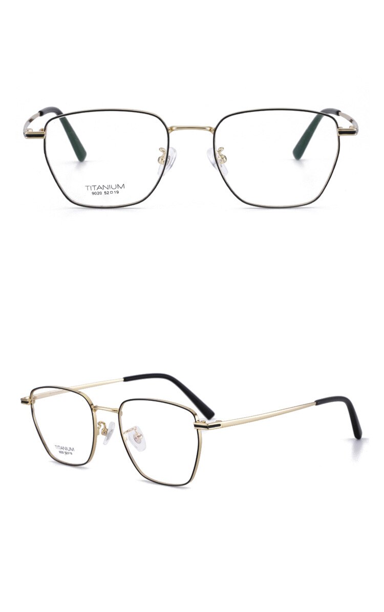 Muzz Men's Full Rim Square Titanium Frame Eyeglasses T9020 Full Rim Muzz 1  