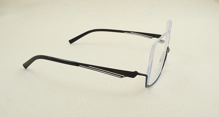 Yimaruili Men's Semi Rim Alloy Frame Eyeglasses YS01 Semi Rim Yimaruili Eyeglasses   