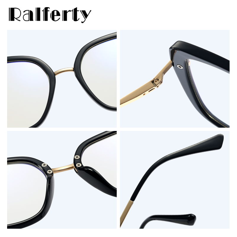 Ralferty Women's Eyeglasses TR90 Anti Blue Light F95280 Anti Blue Ralferty   