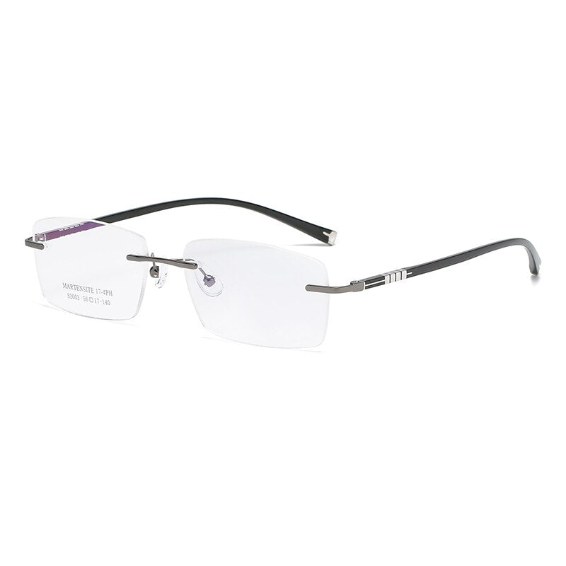 Zirosat 52003 Unisex Eyeglasses Alloy Titanium Rimless Rimless Zirosat grey  