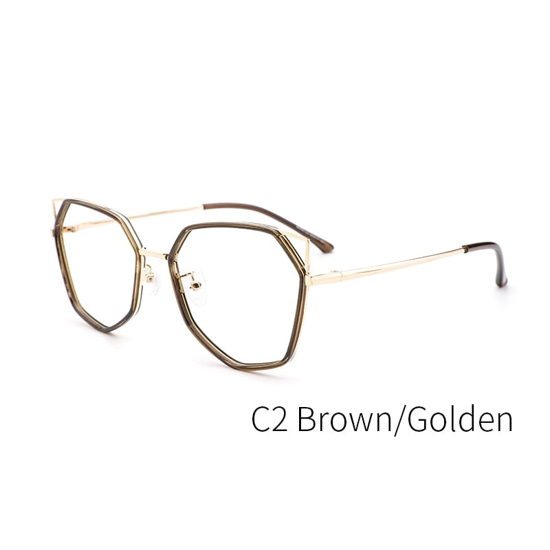 Kansept Women's Polygonal Cat Ear Eyeglasses – FuzWeb