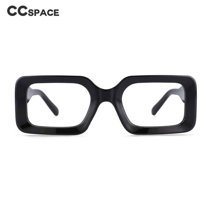 CCSpace Unisex Full Rim Oversized Square Resin Frame Eyeglasses 54038 Full Rim CCspace   