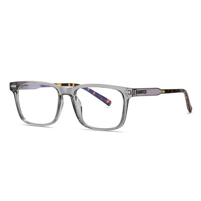 Ralferty Men's Eyeglasses TR90 Square Anti Blue Light D2323-1 Anti Blue Ralferty C25 Shiny Gray  