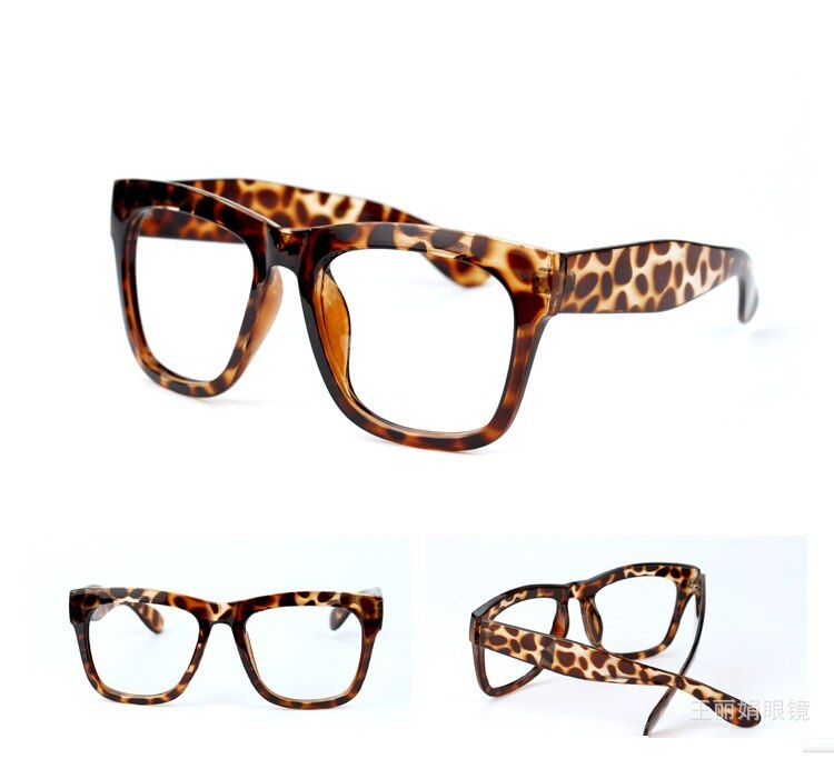 Unisex Reading Glasses From 0 to + 6.00 Big Square Frame Reading Glasses Cubojue 0 leopard 