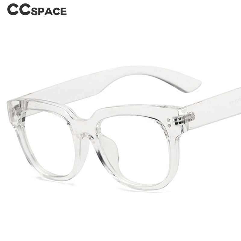 CCSpace Unisex Full Rim Square Rectangle Resin Alloy Rivet Frame Eyeglasses 47086 Full Rim CCspace   