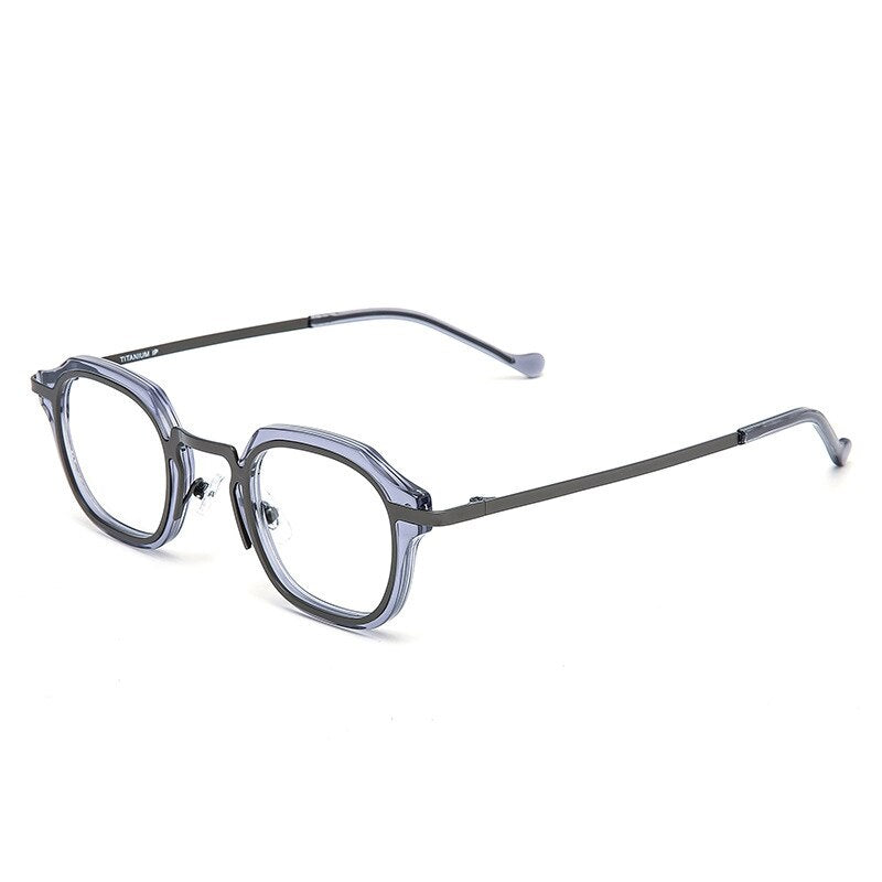 Aissuarvey Titanium Acetate Plated Full Round Rim Frame Unisex Eyeglasses Frame Aissuarvey Eyeglasses gray gray CN 