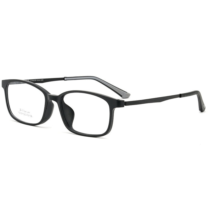KatKani Women's Full Rim TR 90 Resin β Titanium Frame Eyeglasses Y2009 Full Rim KatKani Eyeglasses Black  