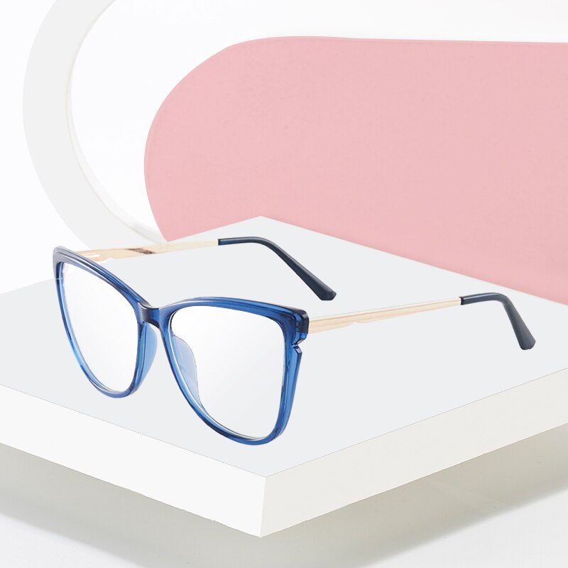 Hotony Women's Full Rim TR 90 Resin Cat Eye Frame Eyeglasses 7021 Full Rim Hotony   