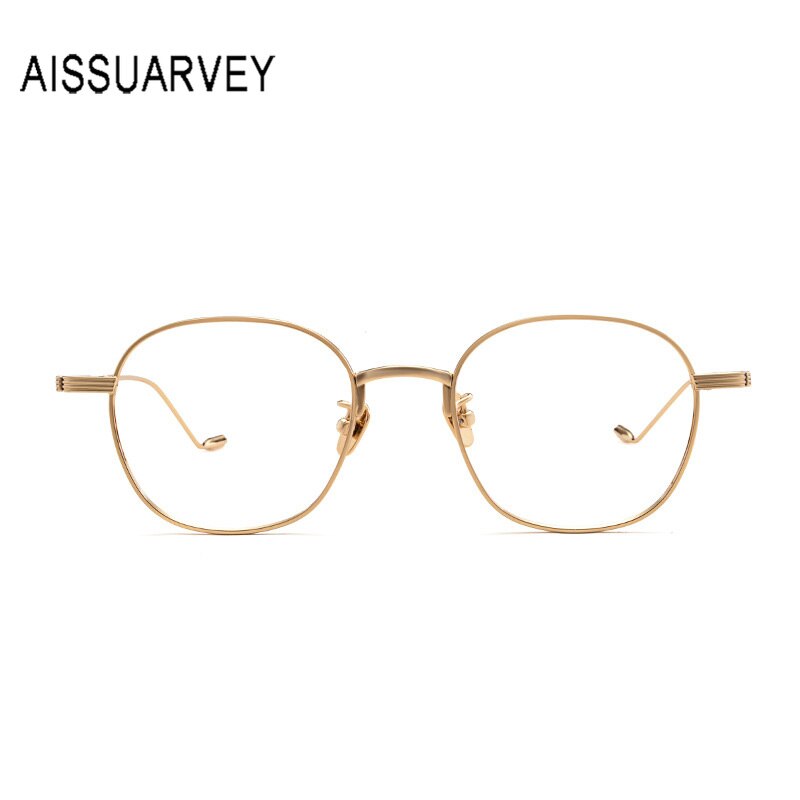 Aissuarvey Unisex Full Rim IP Titanium Frame Eyeglasses Full Rim Aissuarvey Eyeglasses   