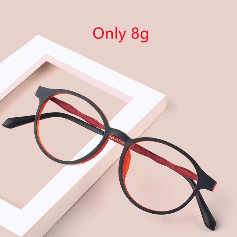 Yimaruili Unisex Full Rim Round Titanium Frame Eyeglasses 8882 Full Rim Yimaruili Eyeglasses   