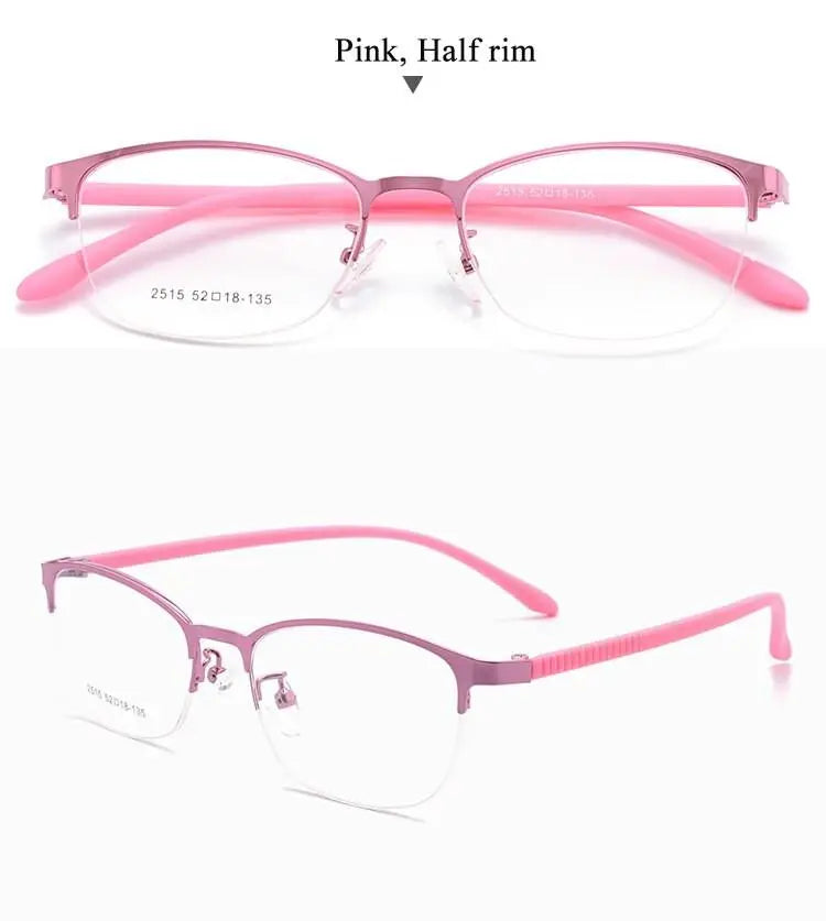 Women's Oval Eyeglasses Full/Semi Rim Titanium Alloy BCLEAR
