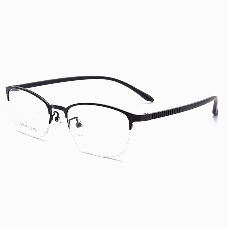 Hotony Unisex Full/Semi Rim Alloy Frame Eyeglasses 2516 Semi Rim Hotony Black-Half Rim  