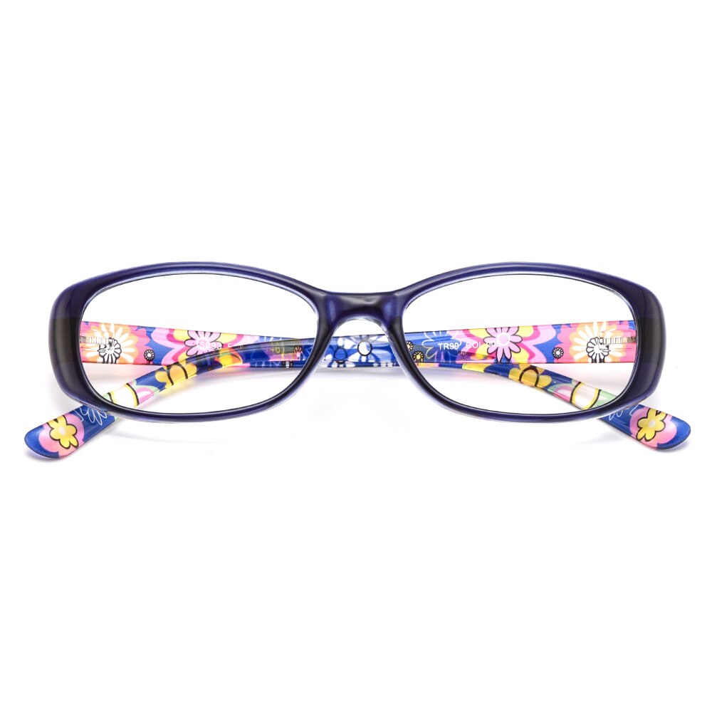 Gmei Women's Eyeglasses Printed Temples Legs Tr90 Plastic Frame Md5093 Full Rim Gmei Optical   