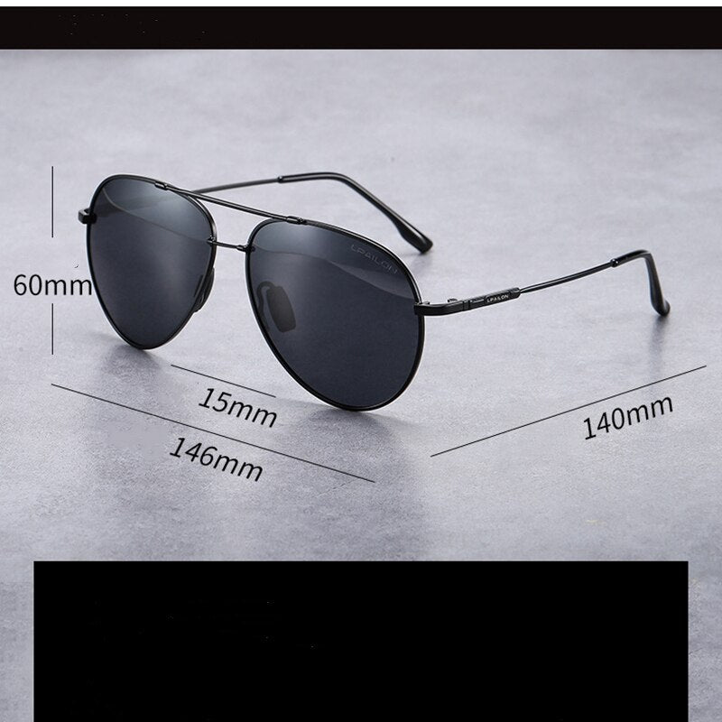 Yimaruili Men's Full Rim Double Bridge Alloy Frame Polarized Sunglasses 889 Sunglasses Yimaruili Sunglasses   