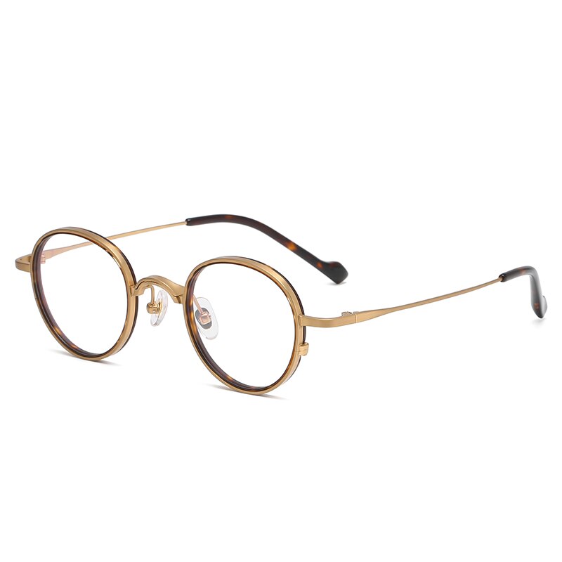 Reven Jate Unisex Eyeglasses 3075 Pure Titanium Round Frame Reven Jate   